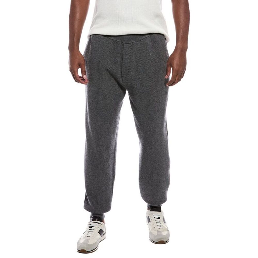 Atm Anthony Thomas Melillo Mens  Waffle Cashmere-Blend Pant, Grey
